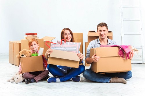 Commercial moving team planning a business relocation in Chiswick
