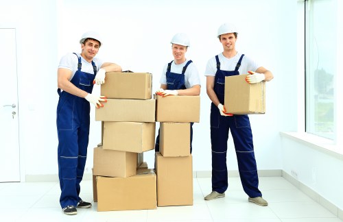 Man With Van Chiswick team handling recyclable moving materials in a sustainable collection