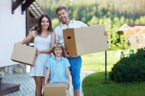 Removal van ready for a local move in Chiswick