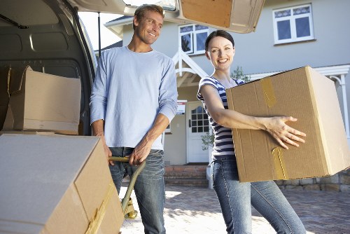 Waste removal and lawful disposal service with moving van